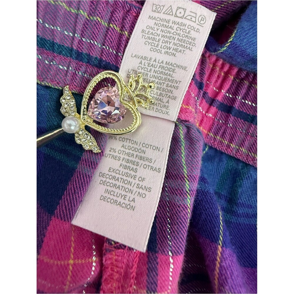 Victoria's Secret Pink and Blue Plaid pants Pajama Pants PJ - Picture 8 of 9